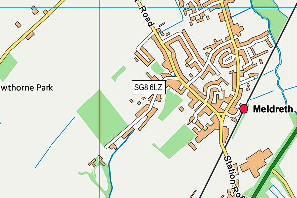 SG8 6LZ map - OS VectorMap District (Ordnance Survey) SG8 6LZ map - OS VectorMap District (Ordnance Survey)