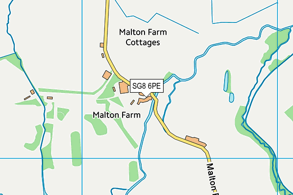 SG8 6PE map - OS VectorMap District (Ordnance Survey)