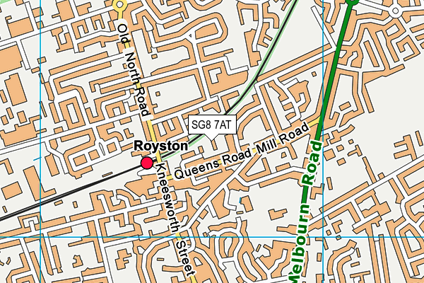 SG8 7AT map - OS VectorMap District (Ordnance Survey) SG8 7AT map - OS VectorMap District (Ordnance Survey)