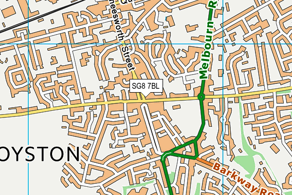 SG8 7BL map - OS VectorMap District (Ordnance Survey) SG8 7BL map - OS VectorMap District (Ordnance Survey)