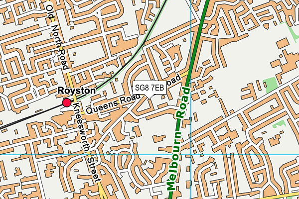 SG8 7EB map - OS VectorMap District (Ordnance Survey) SG8 7EB map - OS VectorMap District (Ordnance Survey)