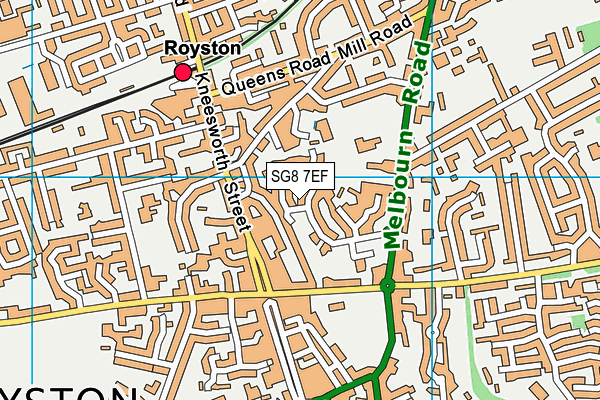 SG8 7EF map - OS VectorMap District (Ordnance Survey) SG8 7EF map - OS VectorMap District (Ordnance Survey)