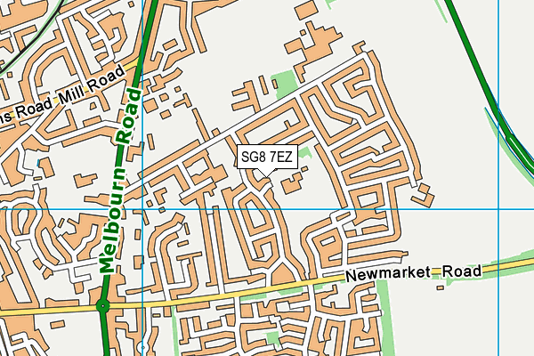 SG8 7EZ map - OS VectorMap District (Ordnance Survey) SG8 7EZ map - OS VectorMap District (Ordnance Survey)