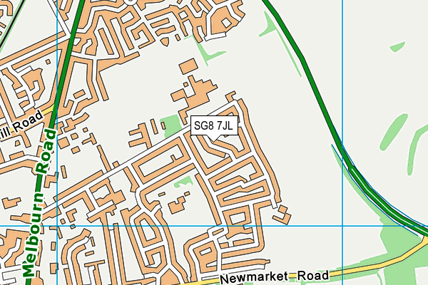 SG8 7JL map - OS VectorMap District (Ordnance Survey) SG8 7JL map - OS VectorMap District (Ordnance Survey)