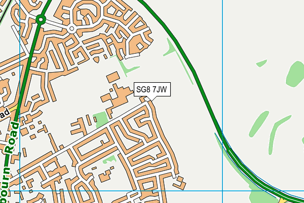SG8 7JW map - OS VectorMap District (Ordnance Survey) SG8 7JW map - OS VectorMap District (Ordnance Survey)