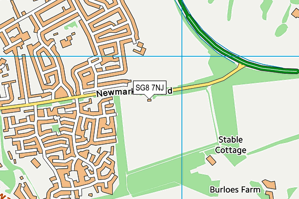 SG8 7NJ map - OS VectorMap District (Ordnance Survey) SG8 7NJ map - OS VectorMap District (Ordnance Survey)