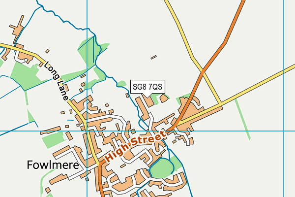SG8 7QS map - OS VectorMap District (Ordnance Survey) SG8 7QS map - OS VectorMap District (Ordnance Survey)