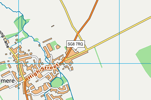 SG8 7RQ map - OS VectorMap District (Ordnance Survey) SG8 7RQ map - OS VectorMap District (Ordnance Survey)