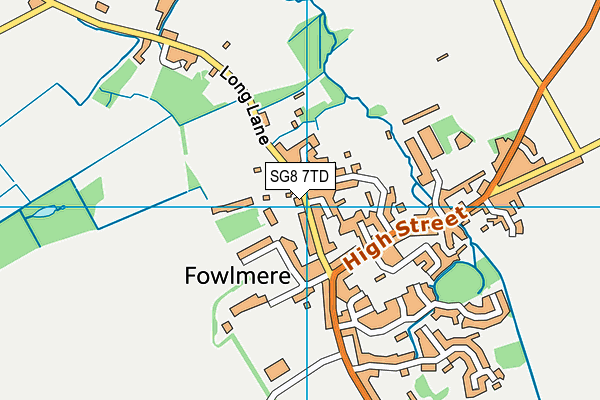SG8 7TD map - OS VectorMap District (Ordnance Survey) SG8 7TD map - OS VectorMap District (Ordnance Survey)
