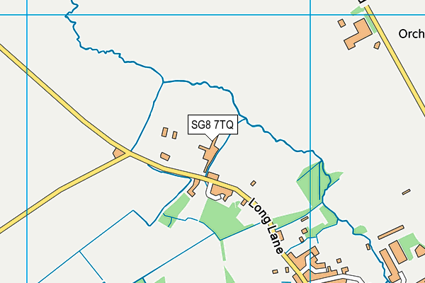 SG8 7TQ map - OS VectorMap District (Ordnance Survey) SG8 7TQ map - OS VectorMap District (Ordnance Survey)