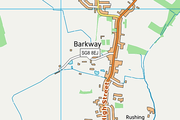 SG8 8EJ map - OS VectorMap District (Ordnance Survey)