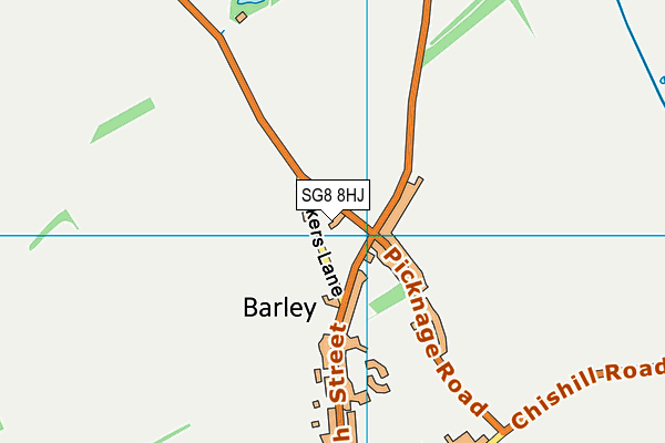 SG8 8HJ map - OS VectorMap District (Ordnance Survey) SG8 8HJ map - OS VectorMap District (Ordnance Survey)