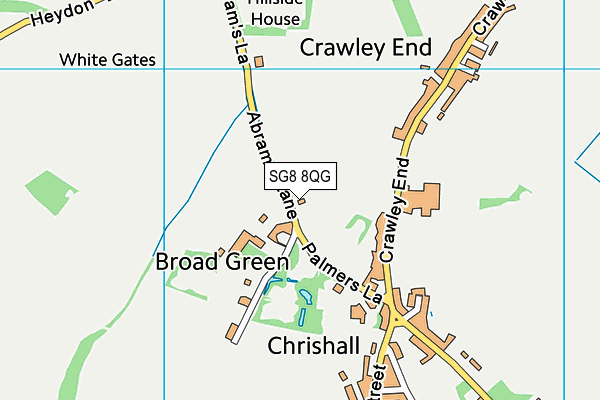 SG8 8QG map - OS VectorMap District (Ordnance Survey)