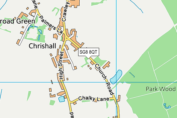 SG8 8QT map - OS VectorMap District (Ordnance Survey)