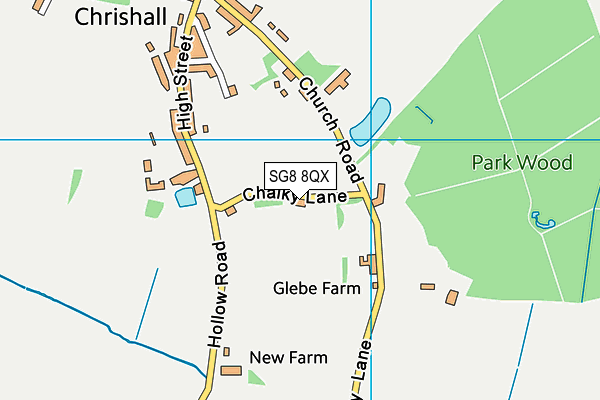 SG8 8QX map - OS VectorMap District (Ordnance Survey)