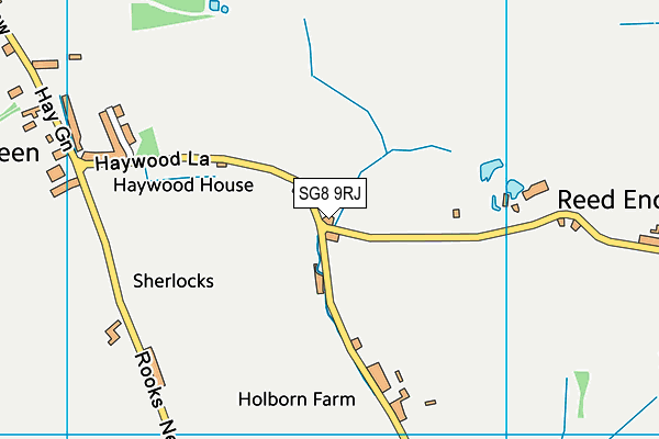 SG8 9RJ map - OS VectorMap District (Ordnance Survey) SG8 9RJ map - OS VectorMap District (Ordnance Survey)