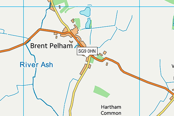 SG9 0HN map - OS VectorMap District (Ordnance Survey)