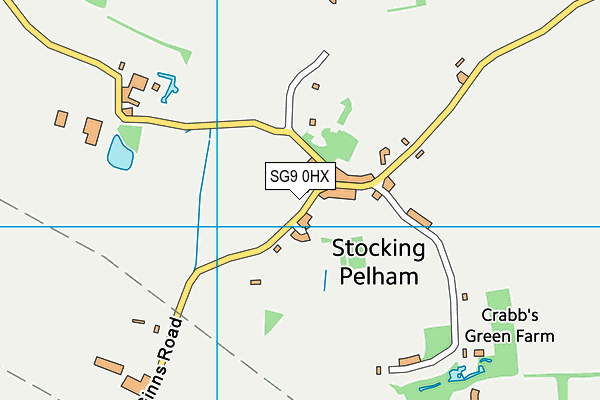 SG9 0HX map - OS VectorMap District (Ordnance Survey)
