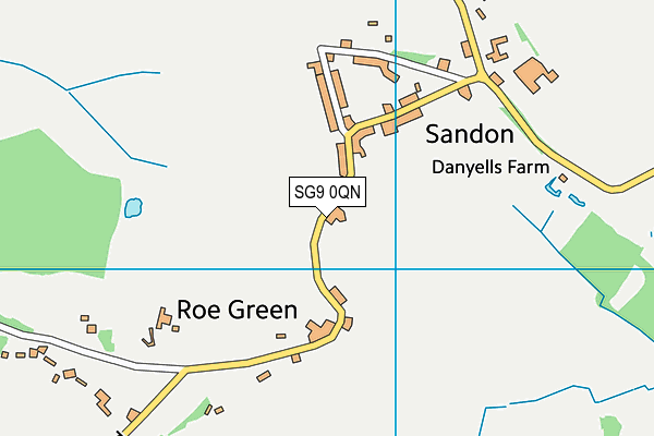 SG9 0QN map - OS VectorMap District (Ordnance Survey) SG9 0QN map - OS VectorMap District (Ordnance Survey)