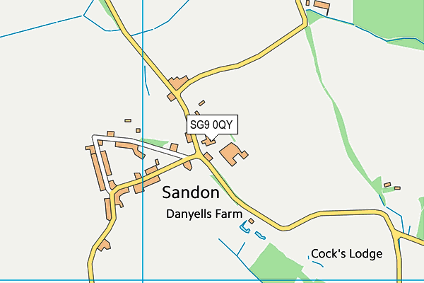 SG9 0QY map - OS VectorMap District (Ordnance Survey) SG9 0QY map - OS VectorMap District (Ordnance Survey)