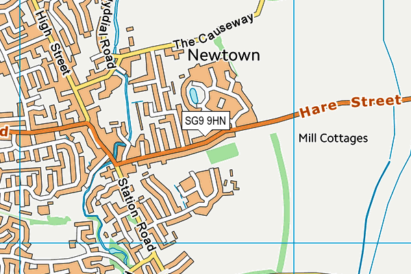 SG9 9HN map - OS VectorMap District (Ordnance Survey)