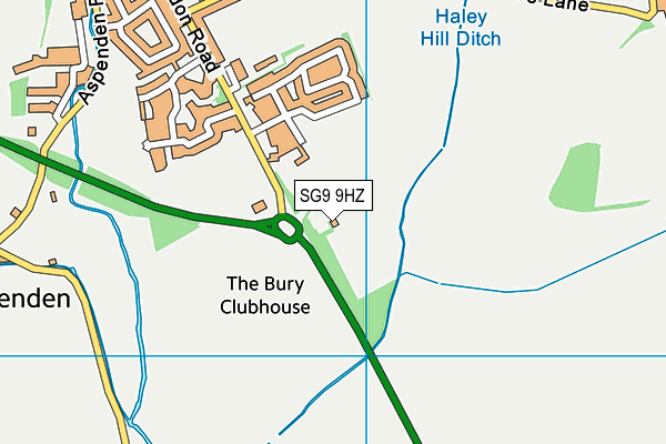 SG9 9HZ map - OS VectorMap District (Ordnance Survey)