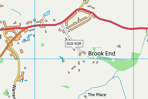 SG9 9QR map - OS VectorMap District (Ordnance Survey)