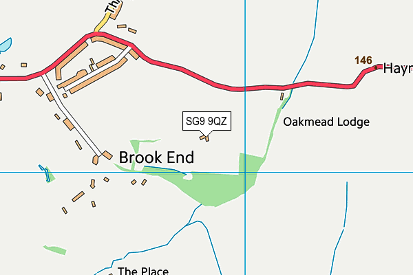 SG9 9QZ map - OS VectorMap District (Ordnance Survey)