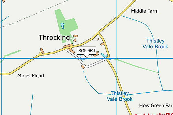 SG9 9RJ map - OS VectorMap District (Ordnance Survey)