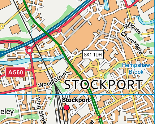 SK1 1DH map - OS VectorMap District (Ordnance Survey)