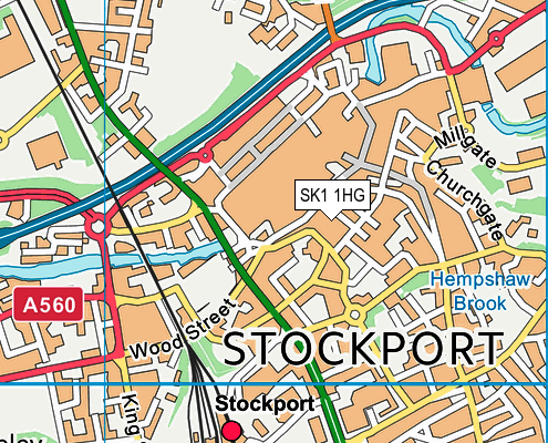 SK1 1HG map - OS VectorMap District (Ordnance Survey)