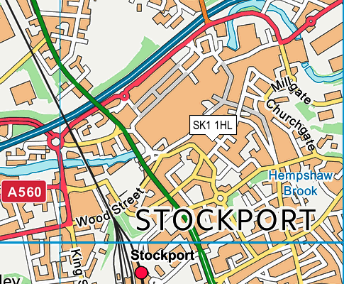 SK1 1HL map - OS VectorMap District (Ordnance Survey) SK1 1HL map - OS VectorMap District (Ordnance Survey)