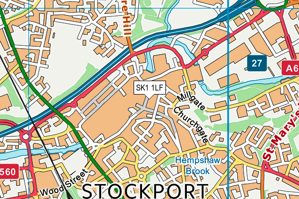 SK1 1LF map - OS VectorMap District (Ordnance Survey) SK1 1LF map - OS VectorMap District (Ordnance Survey)