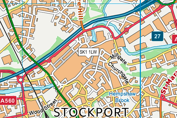 SK1 1LW map - OS VectorMap District (Ordnance Survey) SK1 1LW map - OS VectorMap District (Ordnance Survey)