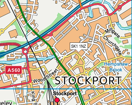 SK1 1NZ map - OS VectorMap District (Ordnance Survey)