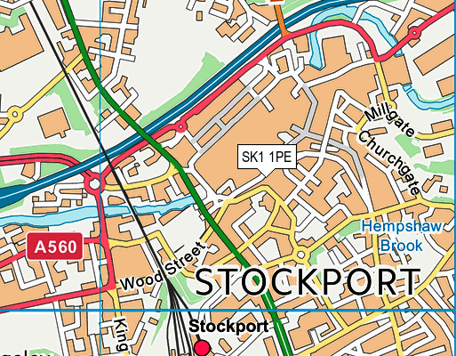 SK1 1PE map - OS VectorMap District (Ordnance Survey)