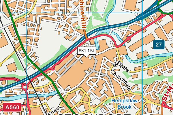 SK1 1PJ map - OS VectorMap District (Ordnance Survey) SK1 1PJ map - OS VectorMap District (Ordnance Survey)