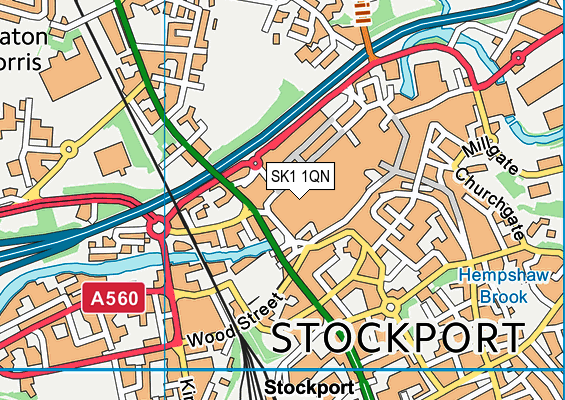SK1 1QN map - OS VectorMap District (Ordnance Survey)
