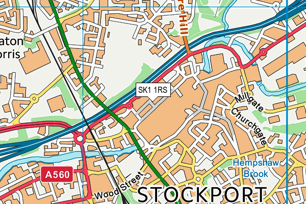 SK1 1RS map - OS VectorMap District (Ordnance Survey)