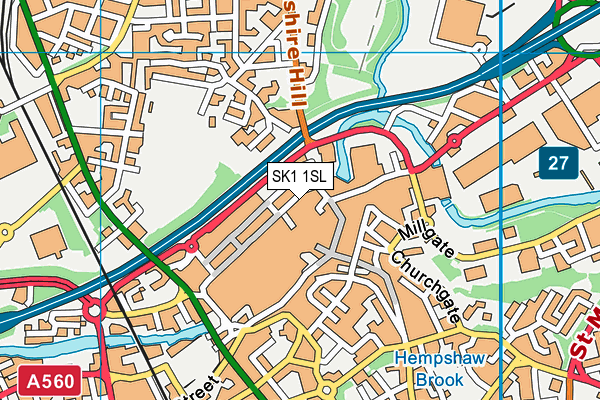 SK1 1SL map - OS VectorMap District (Ordnance Survey) SK1 1SL map - OS VectorMap District (Ordnance Survey)