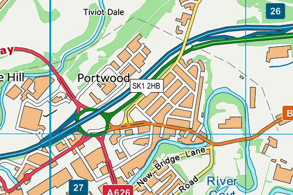 SK1 2HB map - OS VectorMap District (Ordnance Survey) SK1 2HB map - OS VectorMap District (Ordnance Survey)