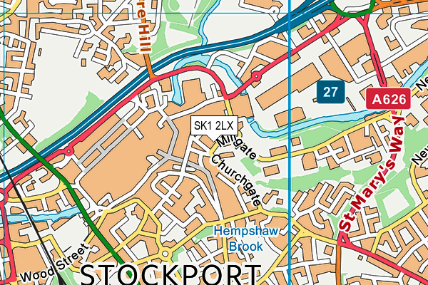 SK1 2LX map - OS VectorMap District (Ordnance Survey) SK1 2LX map - OS VectorMap District (Ordnance Survey)
