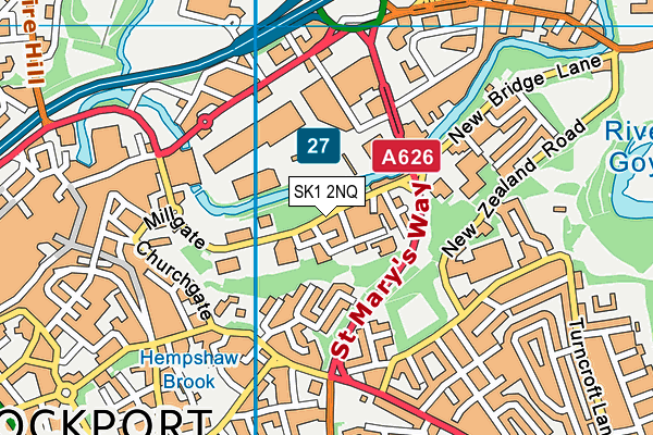 SK1 2NQ map - OS VectorMap District (Ordnance Survey)