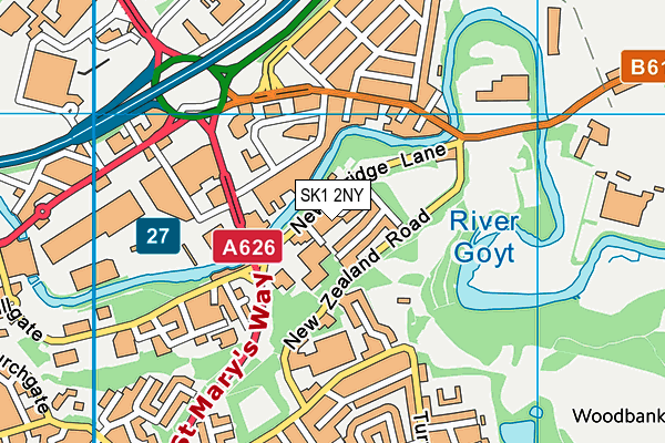 SK1 2NY map - OS VectorMap District (Ordnance Survey)