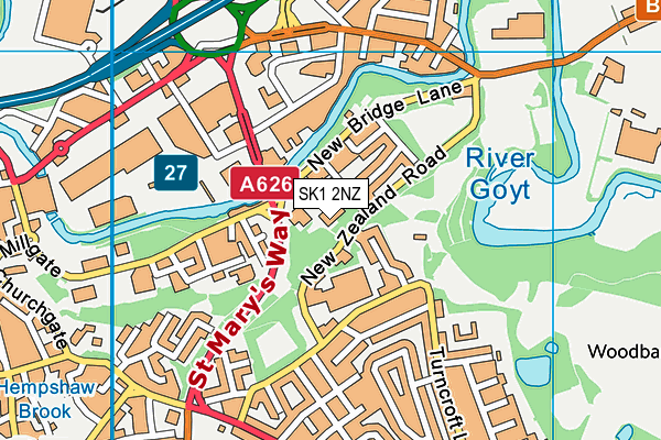 SK1 2NZ map - OS VectorMap District (Ordnance Survey)