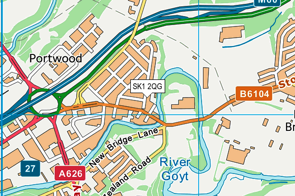 SK1 2QG map - OS VectorMap District (Ordnance Survey) SK1 2QG map - OS VectorMap District (Ordnance Survey)