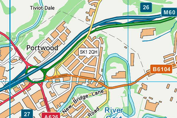 SK1 2QH map - OS VectorMap District (Ordnance Survey) SK1 2QH map - OS VectorMap District (Ordnance Survey)