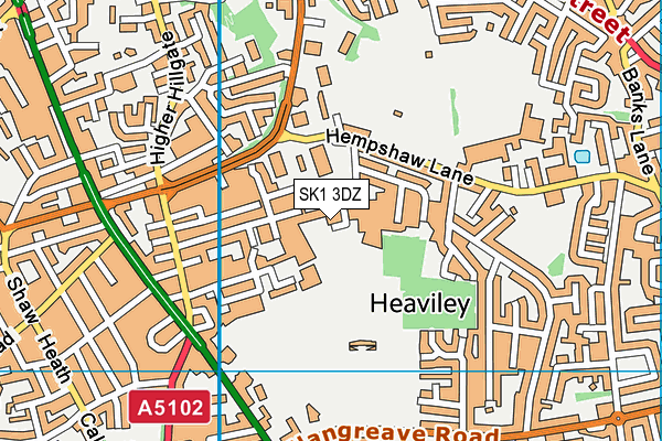 SK1 3DZ map - OS VectorMap District (Ordnance Survey) SK1 3DZ map - OS VectorMap District (Ordnance Survey)