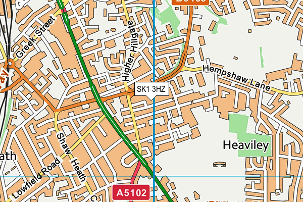 SK1 3HZ map - OS VectorMap District (Ordnance Survey) SK1 3HZ map - OS VectorMap District (Ordnance Survey)