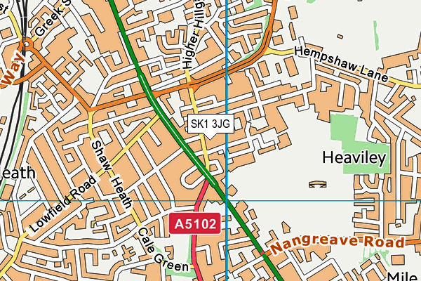 SK1 3JG map - OS VectorMap District (Ordnance Survey) SK1 3JG map - OS VectorMap District (Ordnance Survey)